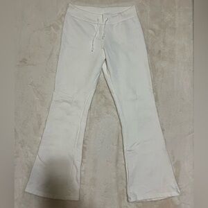 Brandy Melville Cream Flare Track Pants